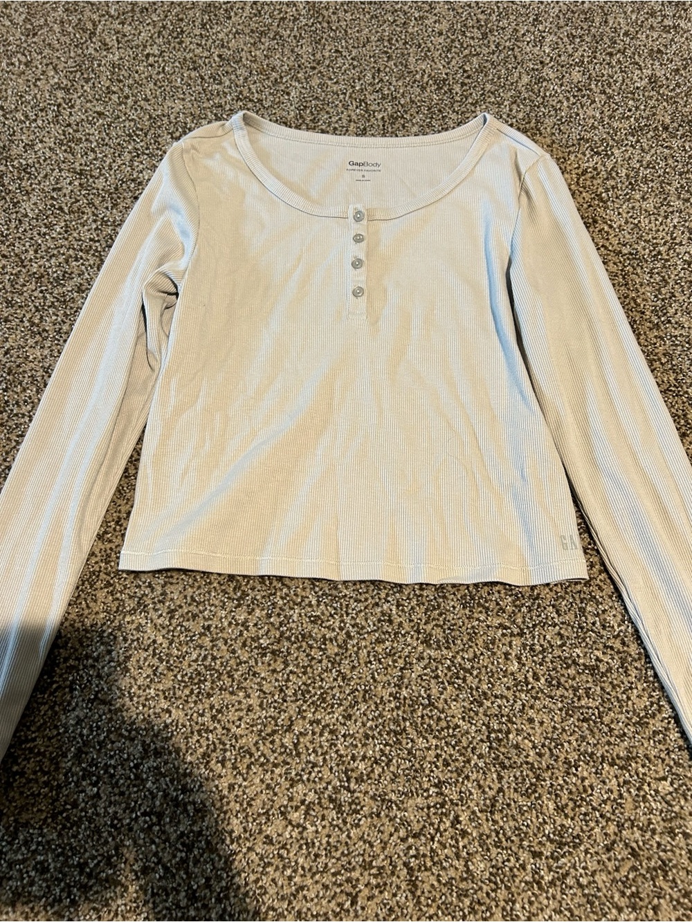 Women's Gap Body Long-Sleeve Ribbed Henley Top